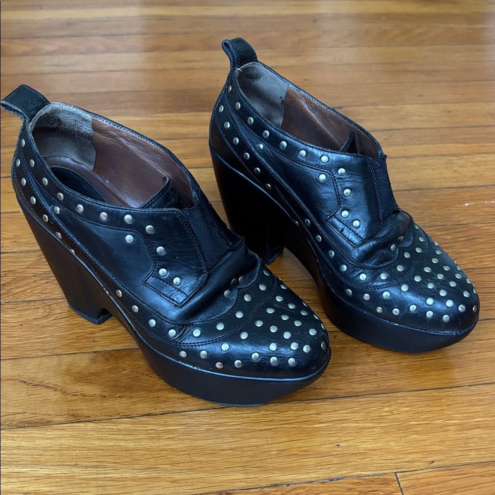 MARNI Black Studded Platform Heels